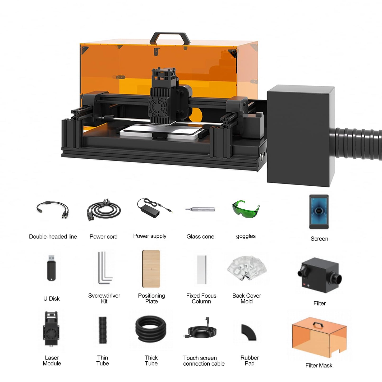 AENBUSLM V9 Ultra Laser Machine for iPhone 8-17 Series Back Glass Replacement, Cell Phone Repair Laser Safely, Auto-Focus Laser Seperator Engraving Machine with Air Filter and Phone Repair Tools
