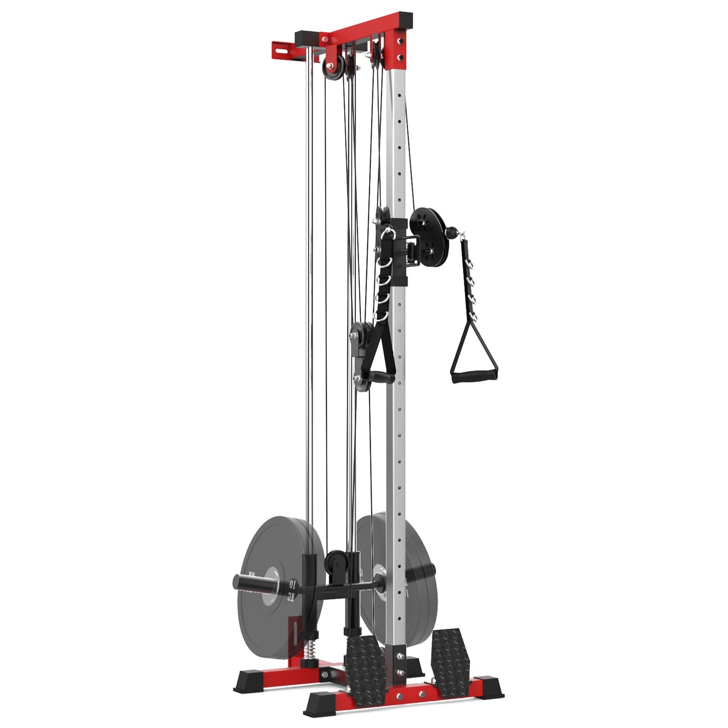 Garvee Wall-Mounted LAT Pulldown & Cable Machine – Dual Pulley System – 20 Height Settings – 400 Lbs Capacity – Full-Body Home Gym Trainer – Space-Saving Design