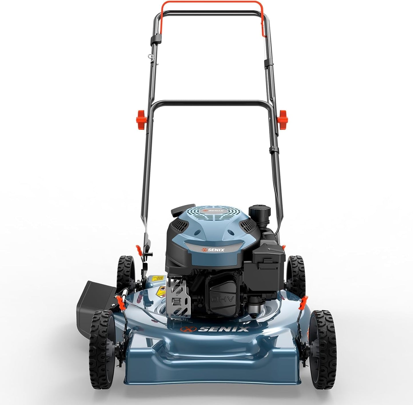 SENIX 20 inch Gas Push Lawn Mower, 144 cc 4-Cycle OHV Engine Push Mower, Side Discharge, 5 Position Cutting Height Adjustment, Low Noise & Fuel-Efficient for Lawn, Yard and Garden (LSPG-L5)