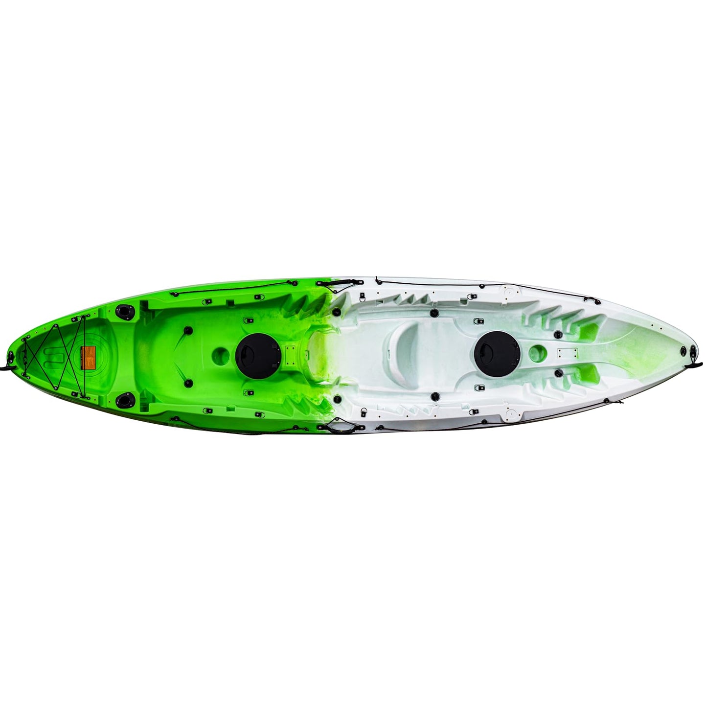 Garvee Fishing Kayaks, 12.4 FT, 2-3 Person Sit on Top Kayak for Adults with Paddle & Comfortable Seat, Capacity of 600 LBS, Hard Shell Recreational Ocean Kayak Boat