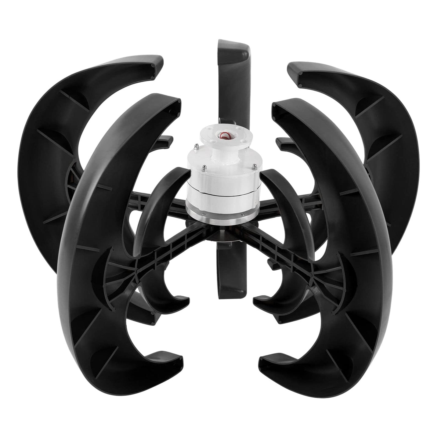 1200W Wind Turbine Generator, 12V Wind Vertical Axis Generator Kit with Controller, 5 Leavies for Boats, Terraces, Cabins(1)