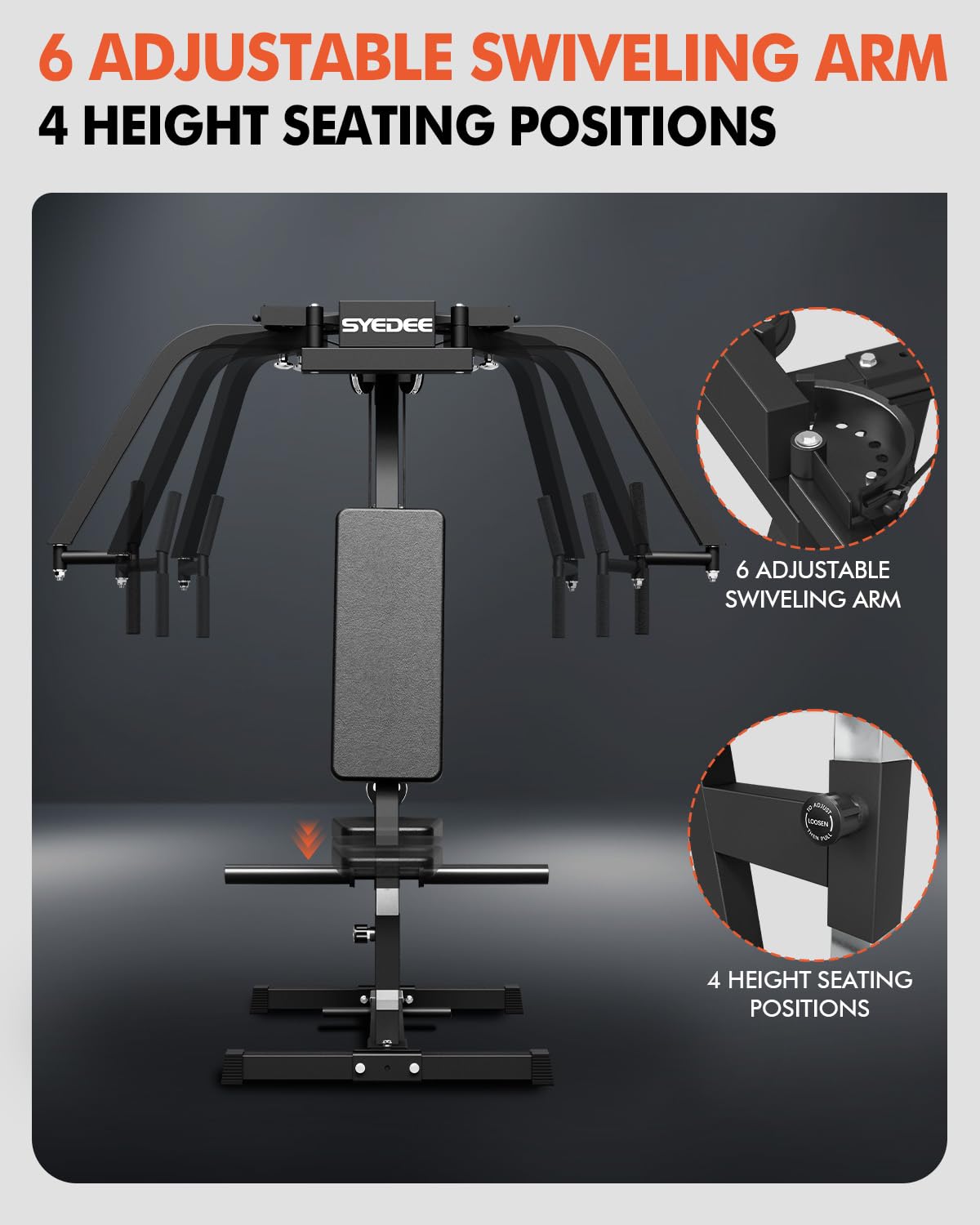 Mikolo Chest Fly Machine, PEC Fly and Reverse Delt Machine, 400 lbs Upper Body Specialty Machine for Pectoral and Rear Deltoid with Band Pegs, Chest, Back, and Shoulder Training for Home Gym