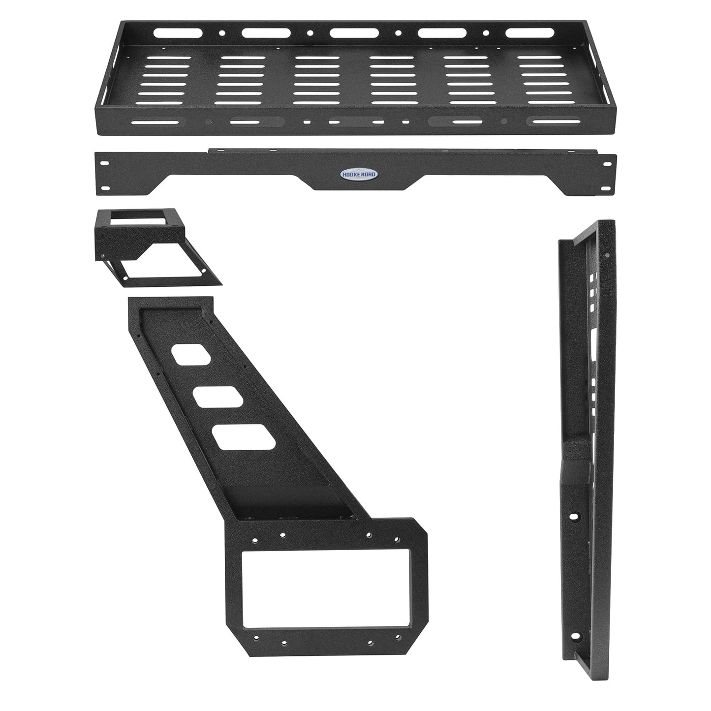 Hooke Road JL Tailgate Spare Tire Cargo Basket Rack for 2018-2026 Jeep Wrangler JL 2/4 Doors, Rear Cargo Storage Tray for Overlanding Gear