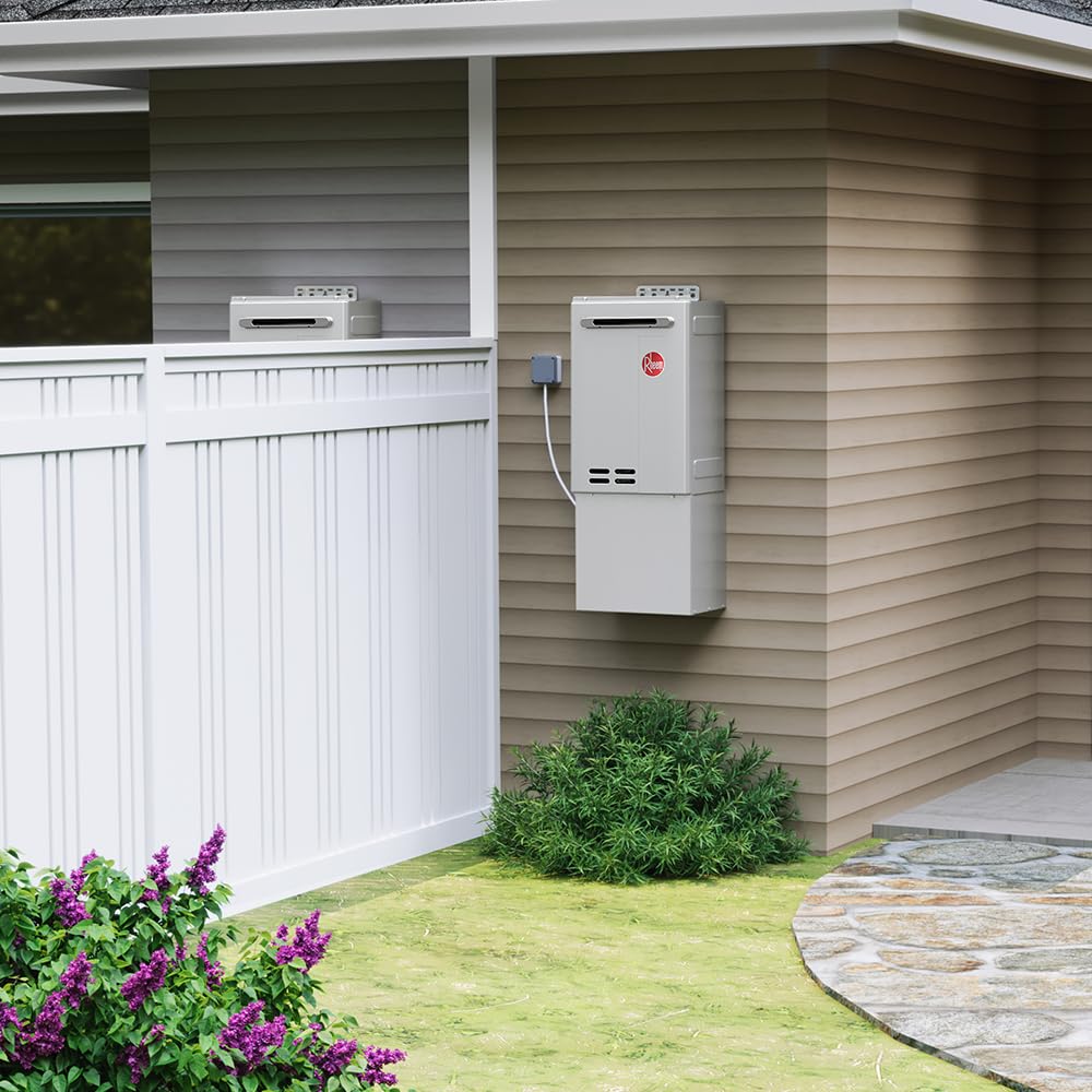 Rheem RTG-84XLN-3 High Efficiency Non-Condensing Outdoor Tankless Natural Gas Water Heater 8.4 GPM, 180,000 BTUs