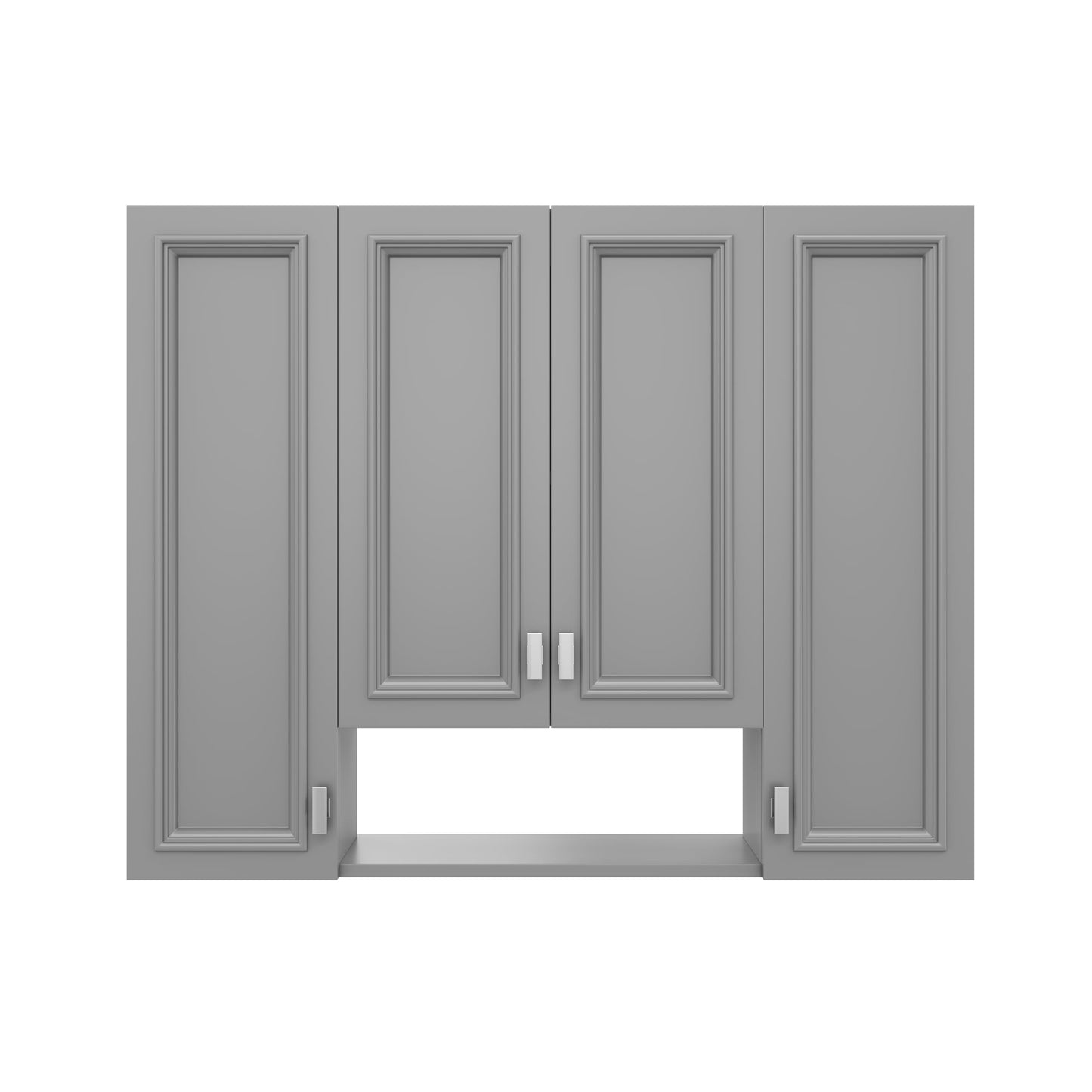 Marzzi 36" x 28" Bathroom Medicine Cabinet with Open Shelf, Wall Mounted Bathroom Storage Cabinet with Adjustable Shelves, Over The Toilet Wall Cabinet, Painted Finish