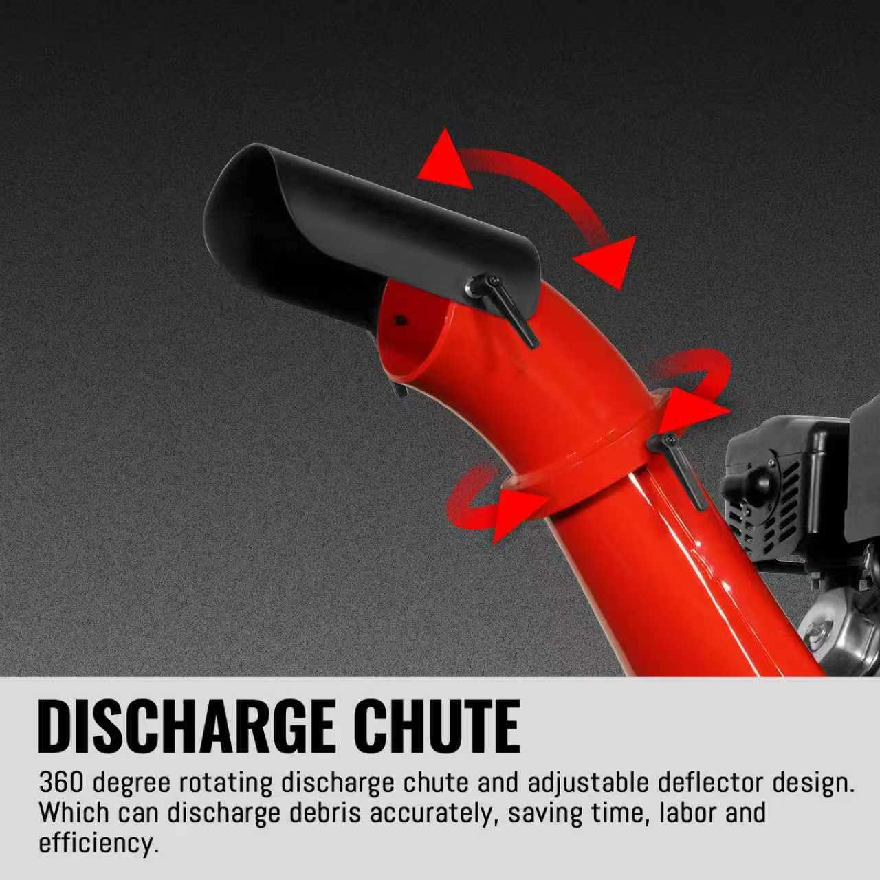 MechMaxx 5'' inch ZONSEN 459cc 15hp E-Start Gas Powered Wood Chipper Shredder Mulcher with Towbar/Emergency Stop Button, Model GS1500 Red