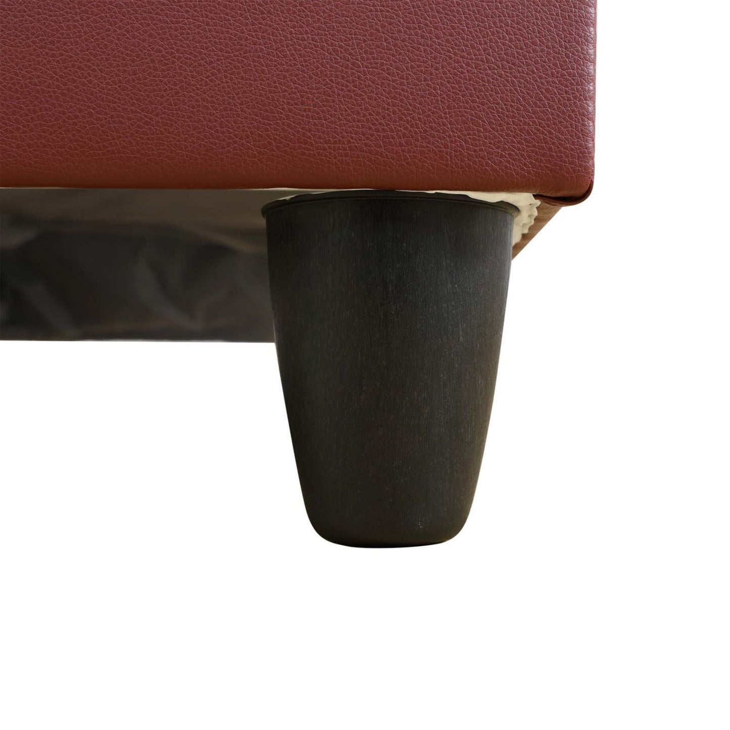 UOCFYK Sectional Sofa Couch with Right Chaise, Faux Leather L Shaped Couches for Living Room, Office, Apartments, Small Space, Red