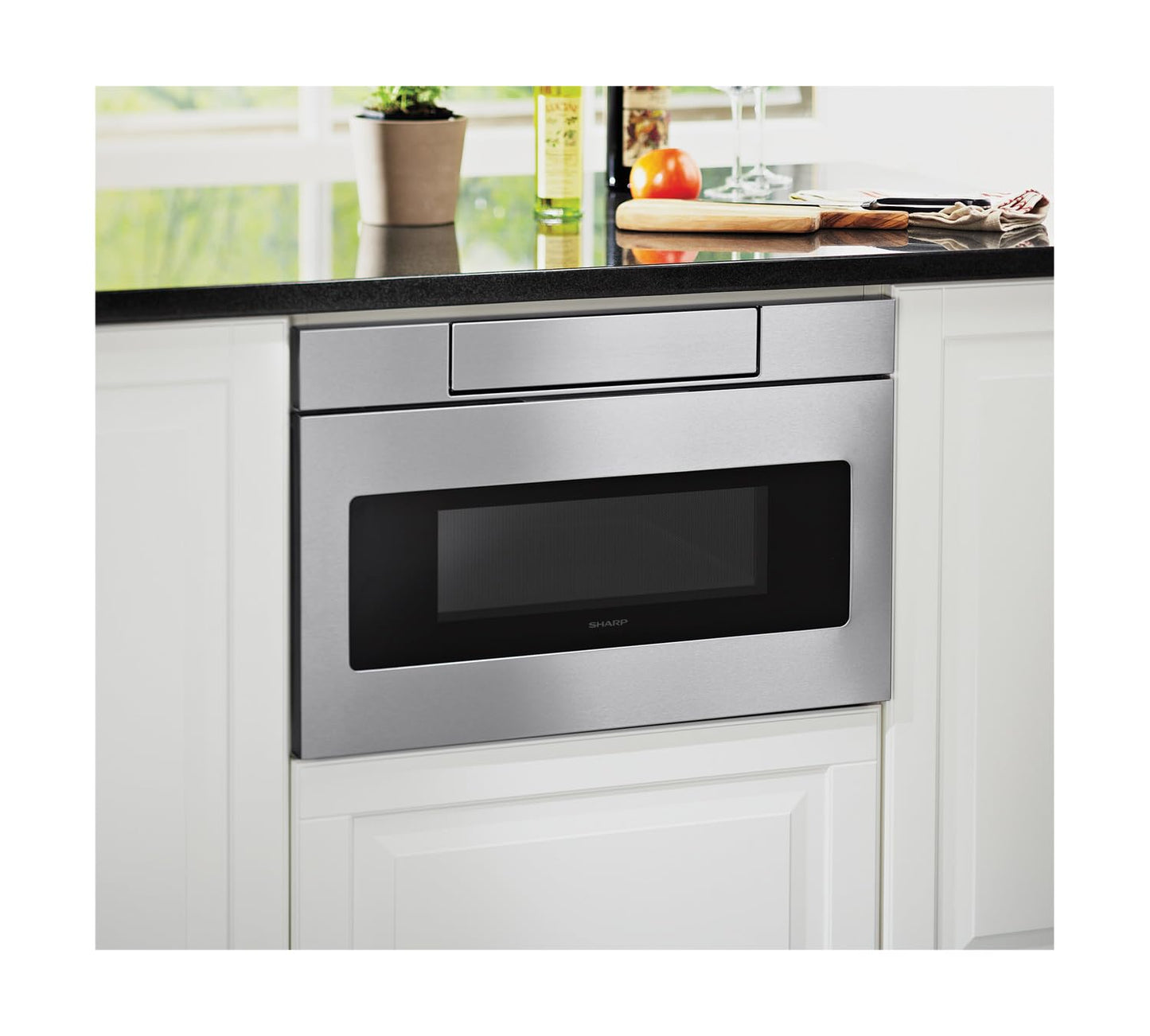 SHARP SMD2470ASY Microwave Drawer Oven, 24-inch, 1.2 Cubic Feet, 950 Watt, Concealed Control Panel with Digital LCD Display, Stainless Steel