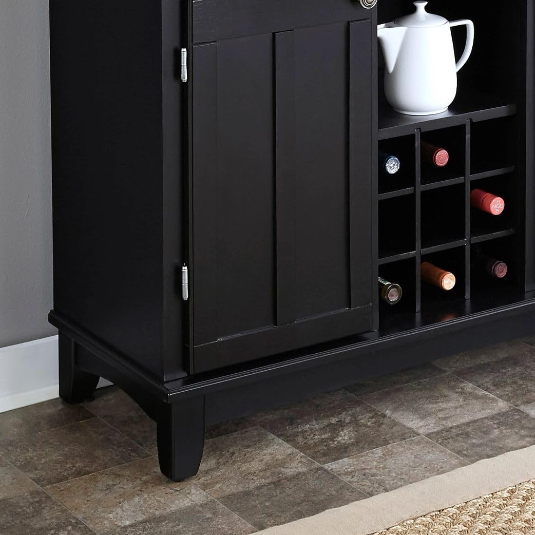 homestyles Server sideboards-buffets-credenzas, Hutch, Black