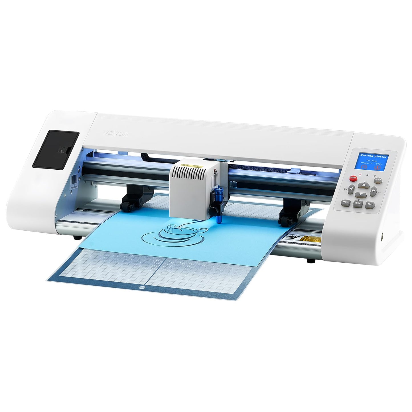VEVOR Cutting Machine, Automatic Edge Detection Vinyl Cutter Machine with Design Software and Materials, Compatible with Multiple File Formats, for Creating Customized DIY Crafts, Cards, Stickers