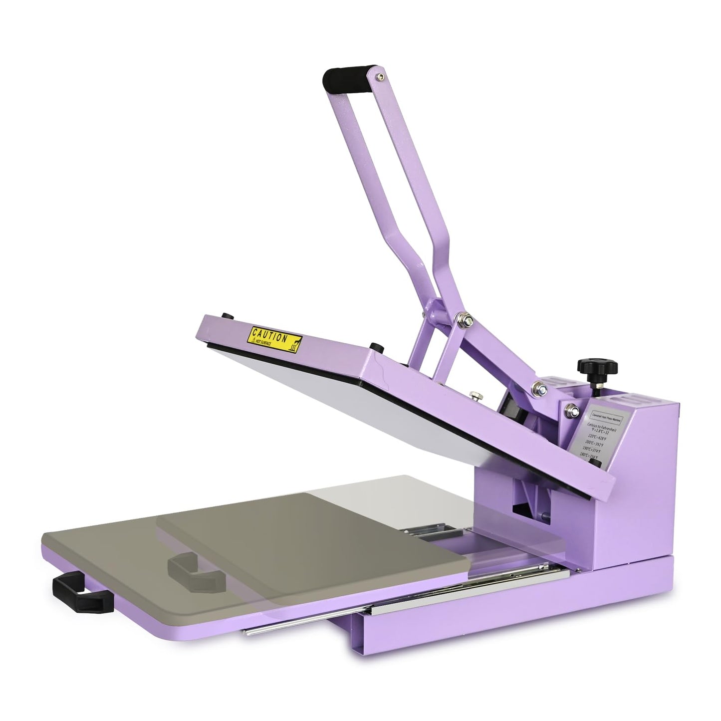 PlanetFlame 15x15 Sublimation Heat Press for T-Shirts, Purple