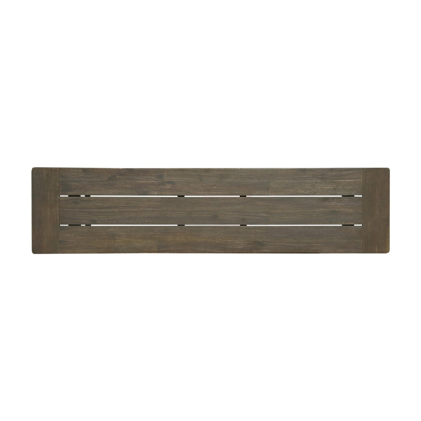 Merax 2-Piece Acacia Wood Outdoor Benches Set, 63" Rustic Patio Bench with Sandblast Gray Finish and H-Stretcher Design, Solid Hardwood Garden Bench for Dining, Porch, Fire Pit, Grey+Black