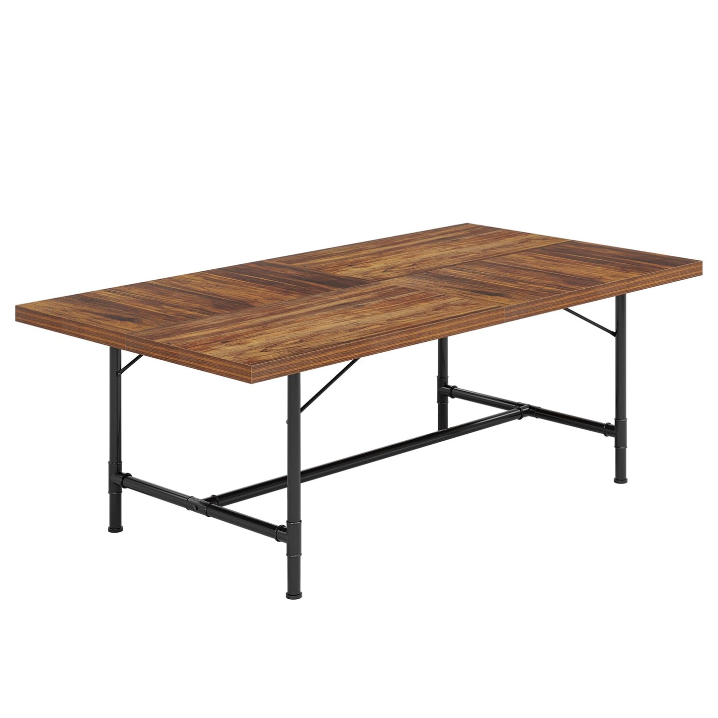 Tribesigns 6FT Conference Table, Rustic Rectangle 70.8" W x 35.4" D Meeting Table, Modern Seminar Table Boardroom Desk for Office Meeting Conference Room (6ft, Rustic)
