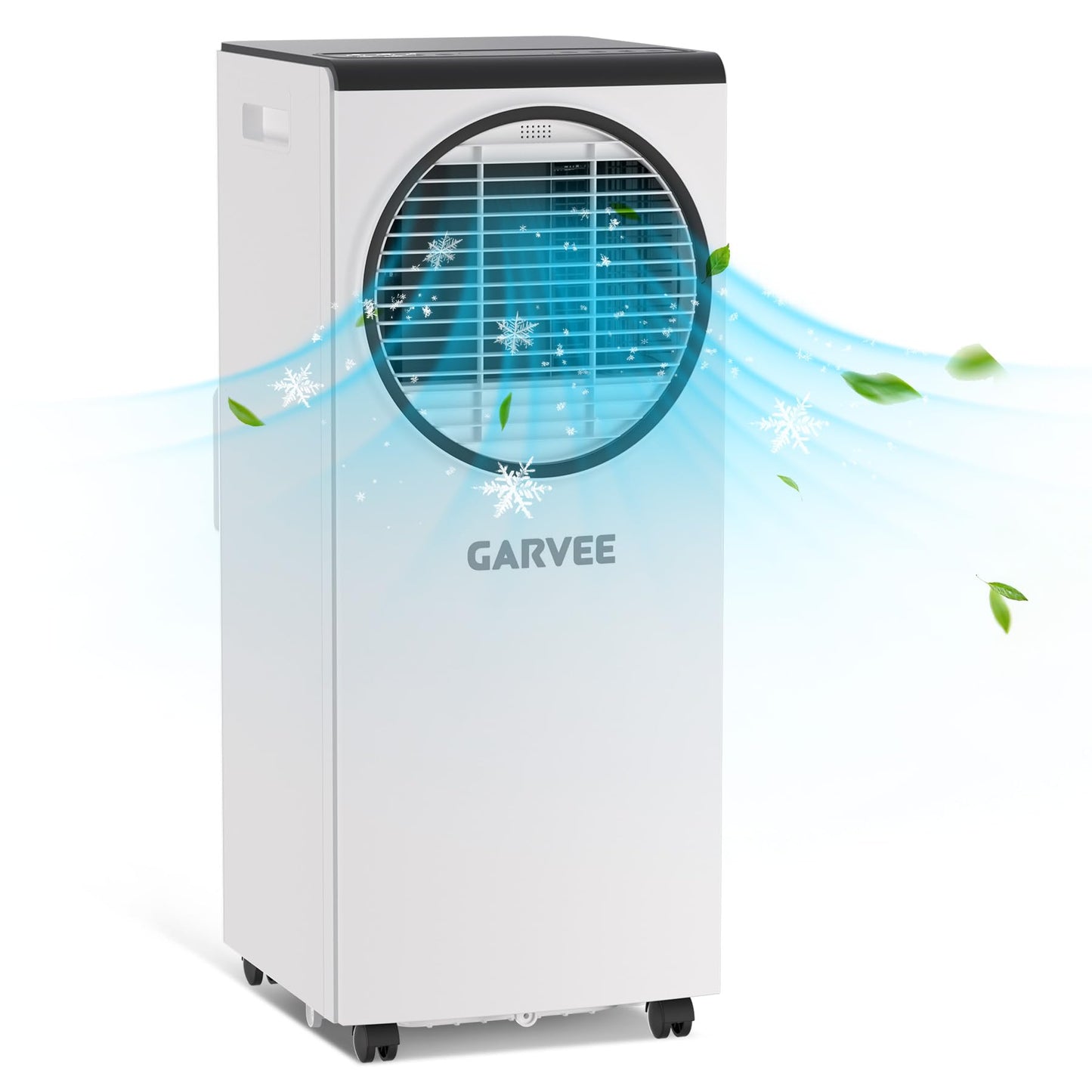Garvee 8000 BTU Portable Air Conditioner, Portable AC Unit with Dehumidifier, Fan and Remote Control, Energy Efficient Indoor AC Conditioner for Rooms up to 350 Sq. Ft., White