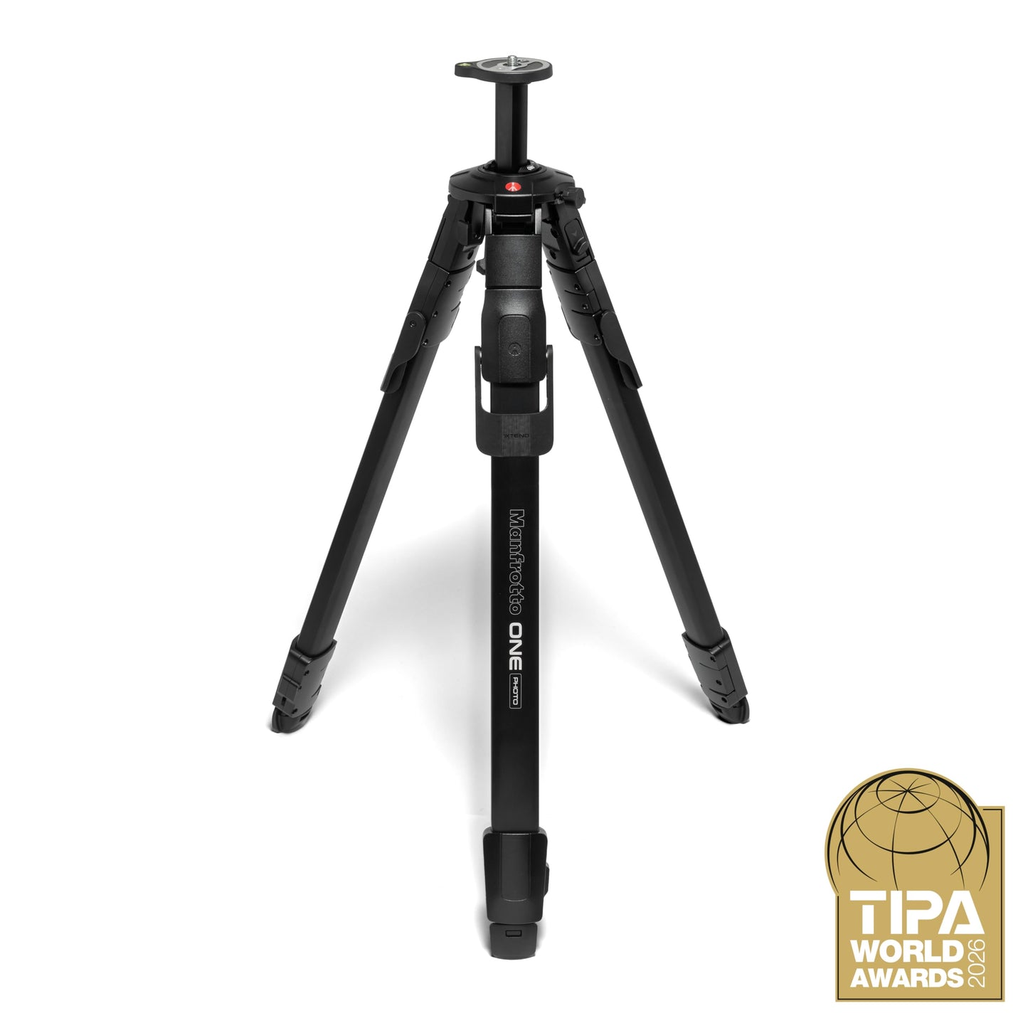 Manfrotto ONE Photo, Aluminum Tripod, 26.4 lbs Load, 90° Horizontal Column, XTEND Legs Fast Setup, Sliding Center Column, Modular Feet, Professional Photo Tripod for DSLR & Mirrorless Cameras