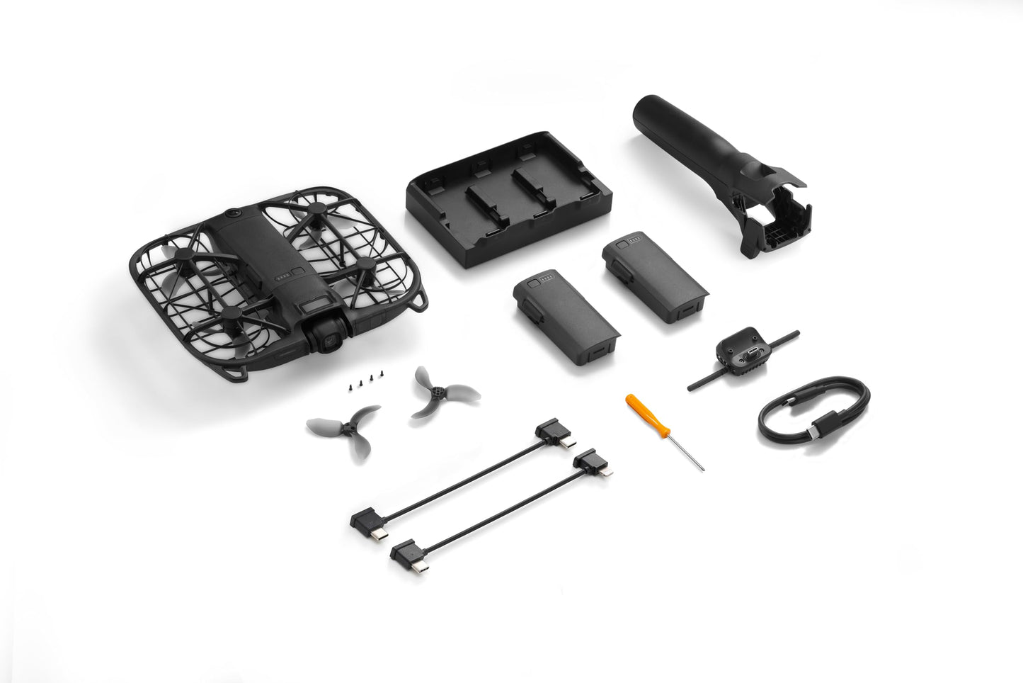 Popogame Nano Smart Flying Camera Combo for Beginners, Follow Me Drone, 360 Degree Obstacle Sensing, 165g Palm Takeoff with Gesture Control, Smart Track, 4K/100fps Video, 47GB Storage, Fan Handle with 3 Batteries