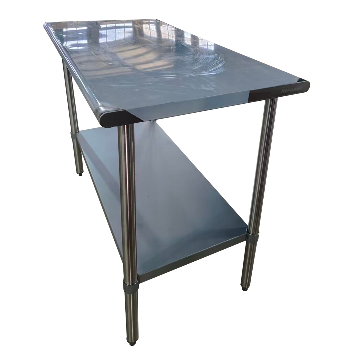 Stainless Steel Table for Prep & Work, 24x70 Inches, Metal Commercial Heavy Duty Table with Adjustable Under Shelf for Restaurant, Home and Hotel
