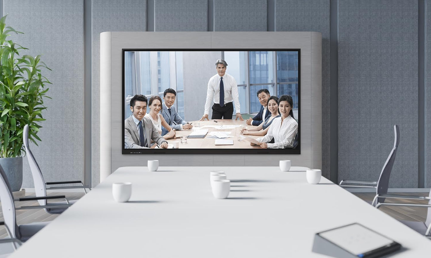 70-Inch Interactive Smart Board, 4K Touch Screen Display with 20-Point Touch, 8GB RAM + 128GB Storage, Digital Whiteboard for Classroom and Business Presentations