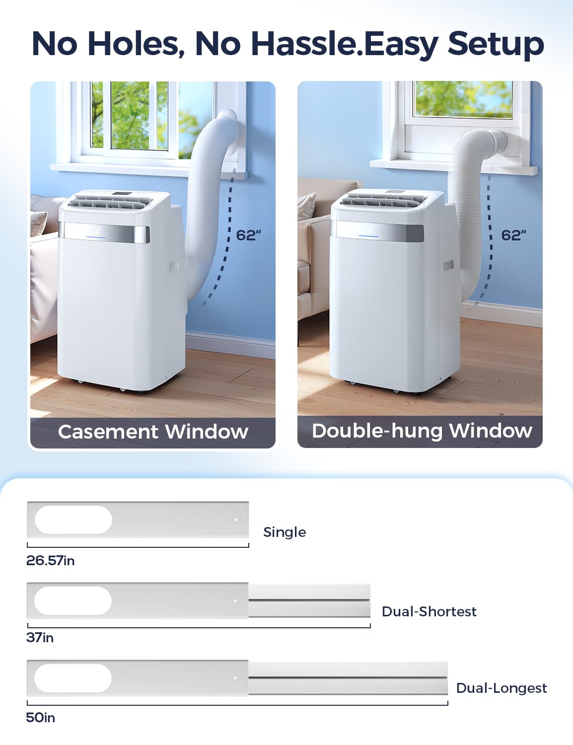 Nexaro Portable Air Conditioner 14000 BTU, Cools Rooms up to 700 Sq. Ft, Portable AC Unit with Cooling, Dehumidifier & Fan Mode, Sleep Mode, 24-Hour Timer, Remote Control, Window Installation Kit