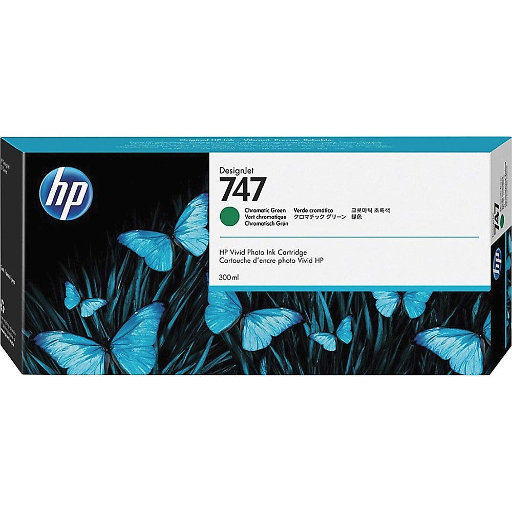 HP 747 Chromatic Green 300-ml Genuine Ink Cartridge (P2V84A) for DesignJet Z9+ Large Format Printers