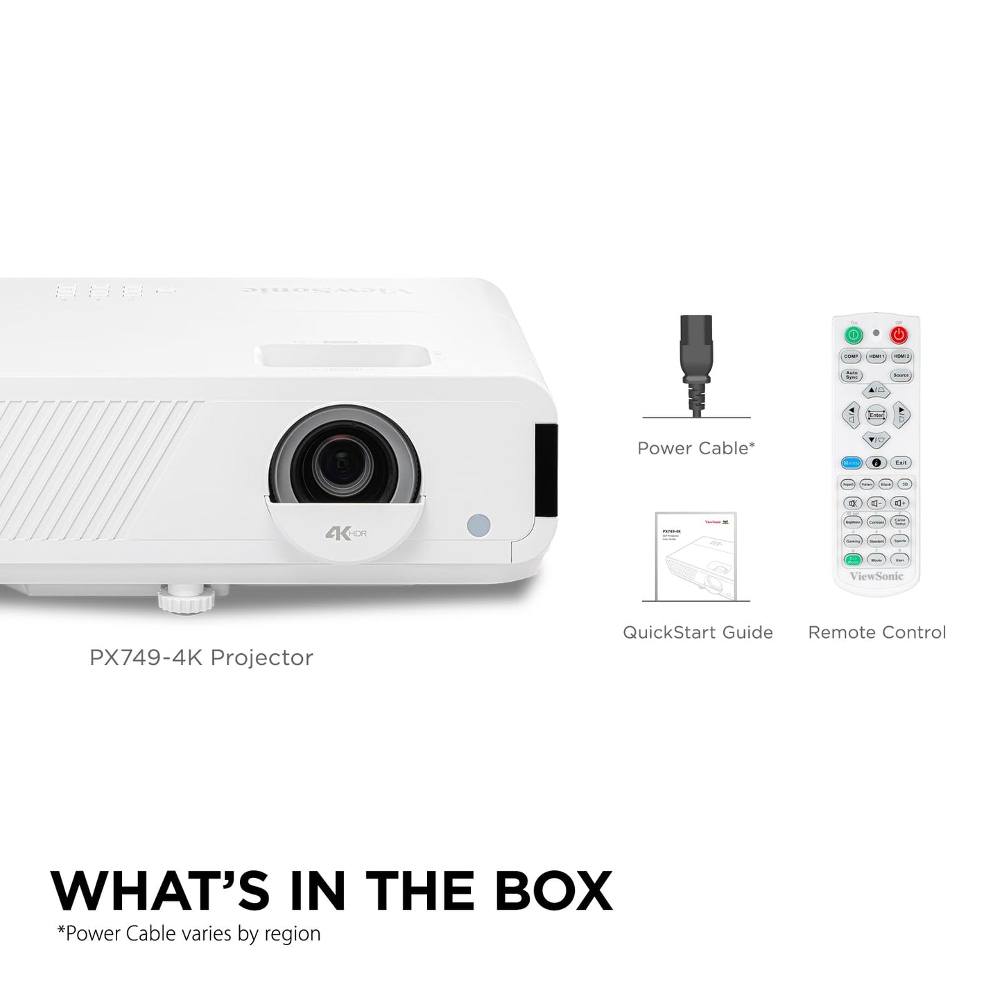 ViewSonic PX700HDH 3700 Lumens 1080p Projector, High Brightness and Supercolor Technology for Smooth Home Entertainment, 1.1x Optical Zoom, and Vertical Keystone for Flexible Setup, and Dual HDMI
