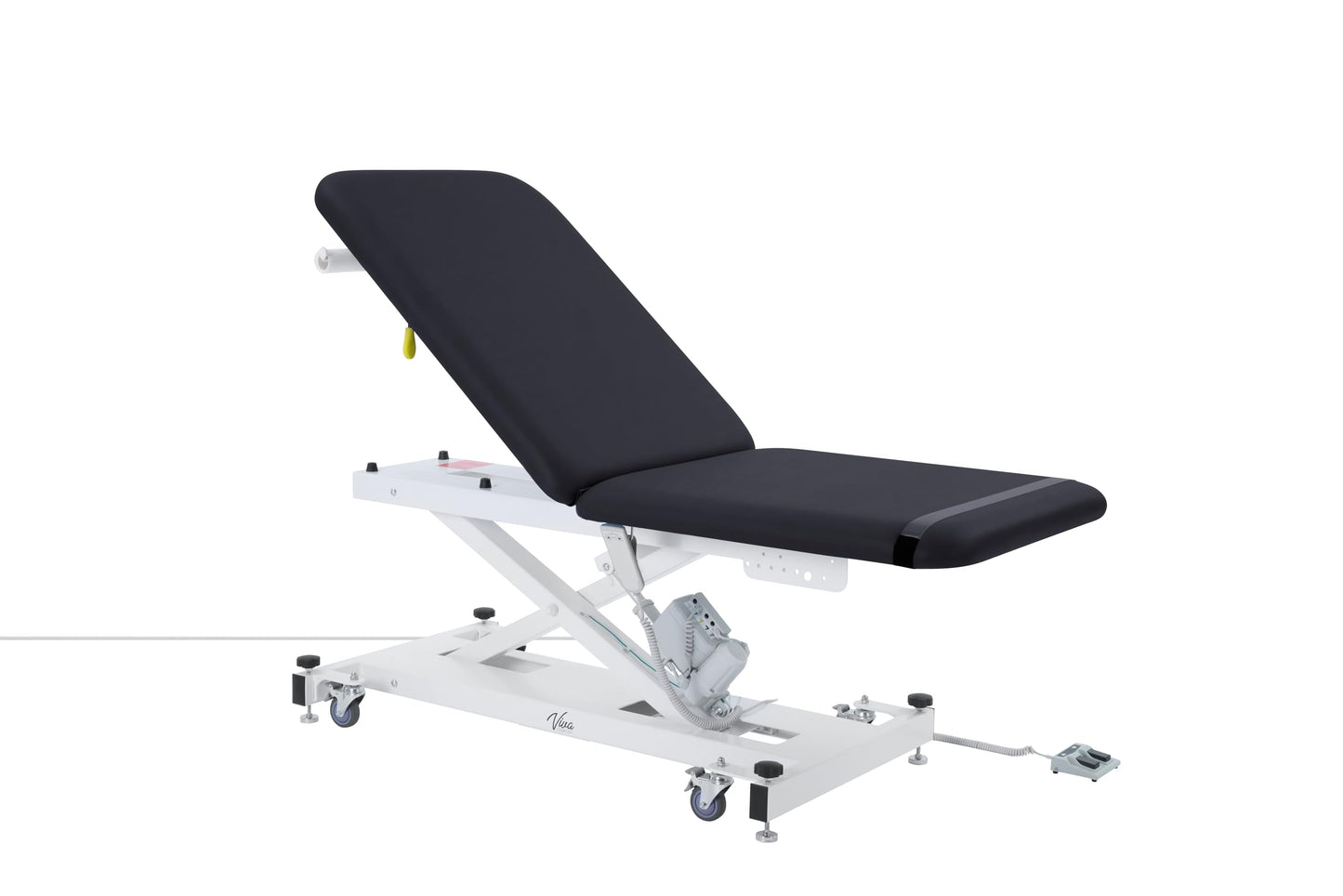 Vivacomfort Black Xro Open Base Series Power Hi-Lo Exam Table with Stirrups