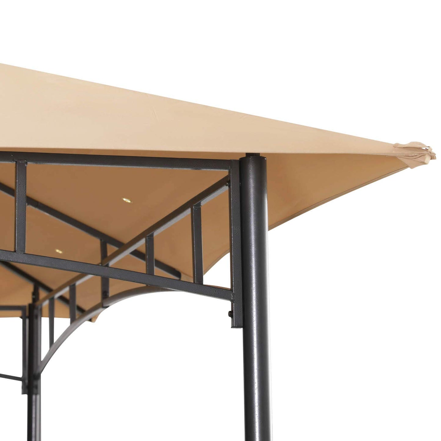 ABCCANOPY Gazebos for Patios 10x12 - Outdoor Steel Frame Gazebo for Lawn Backyard Garden Deck (Beige)