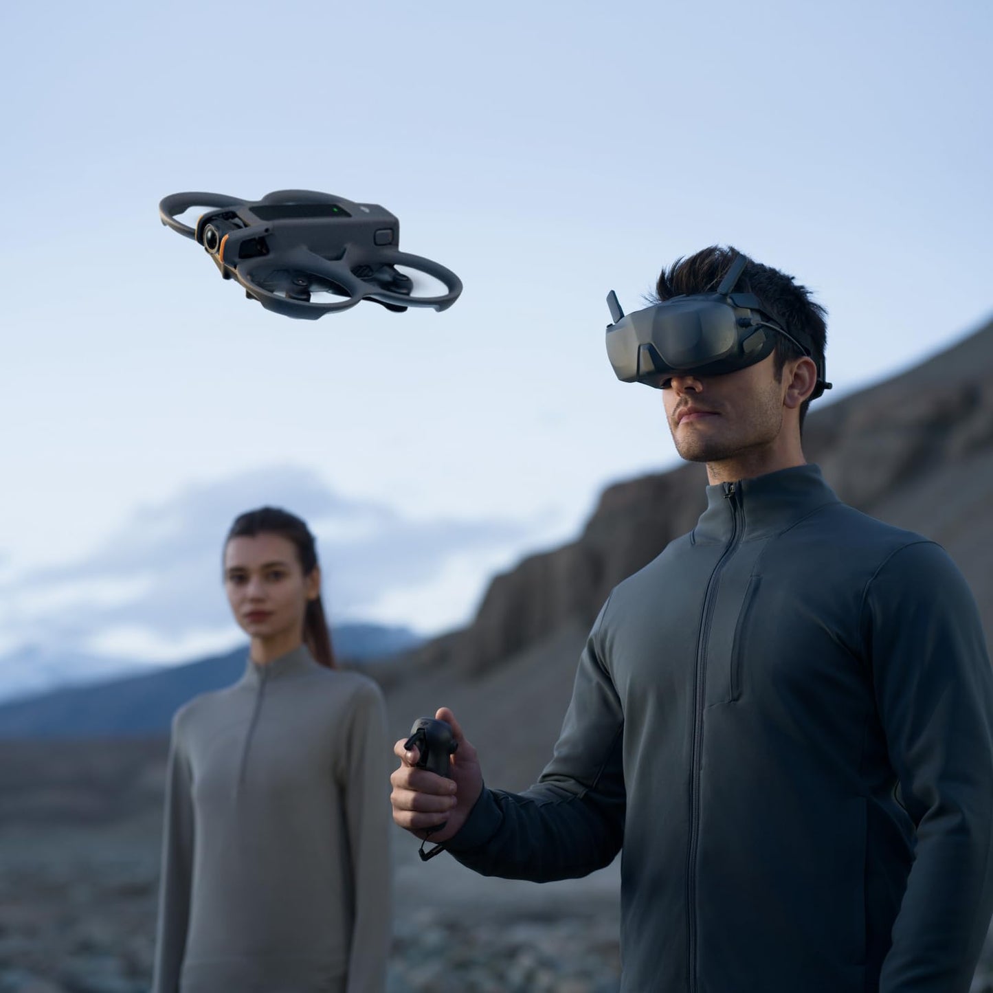 DJI Avata 2 Fly Smart Combo (Single Battery), FPV Drone with Camera 4K, Immersive Experience, One-Push Acrobatics, Built-in Propeller Guard, 155° FOV, Camera Drone with Goggles N3 and RC Motion 3