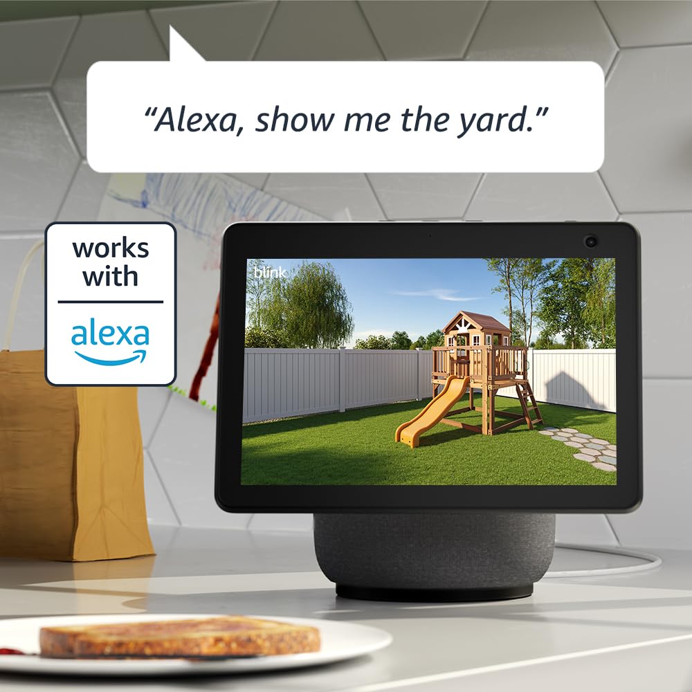 Like-New Blink Outdoor 4 – Wireless smart security camera, two-year battery, 1080p HD day and infrared night live view, two-way talk – 2 camera system