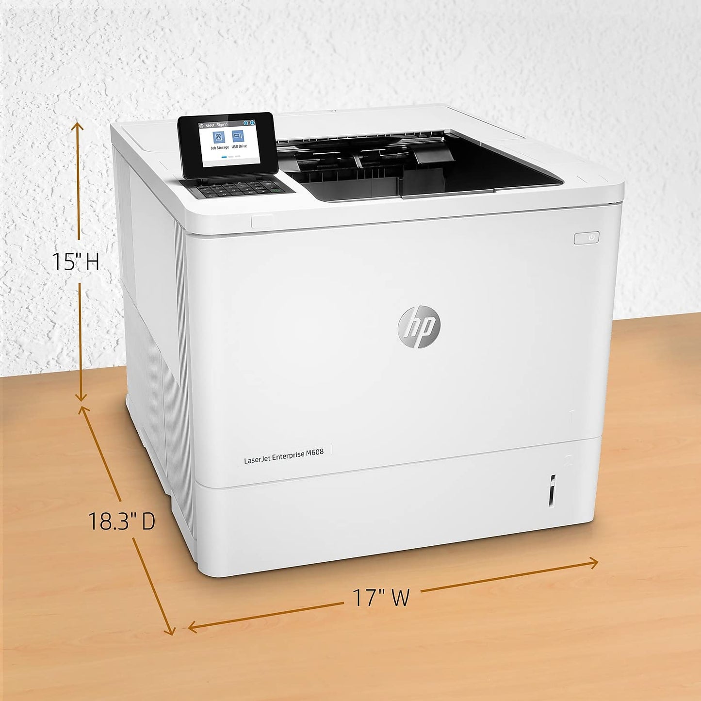 HP LaserJet Enterprise M608n Monochrome Printer with Built-in Ethernet (K0Q17A)