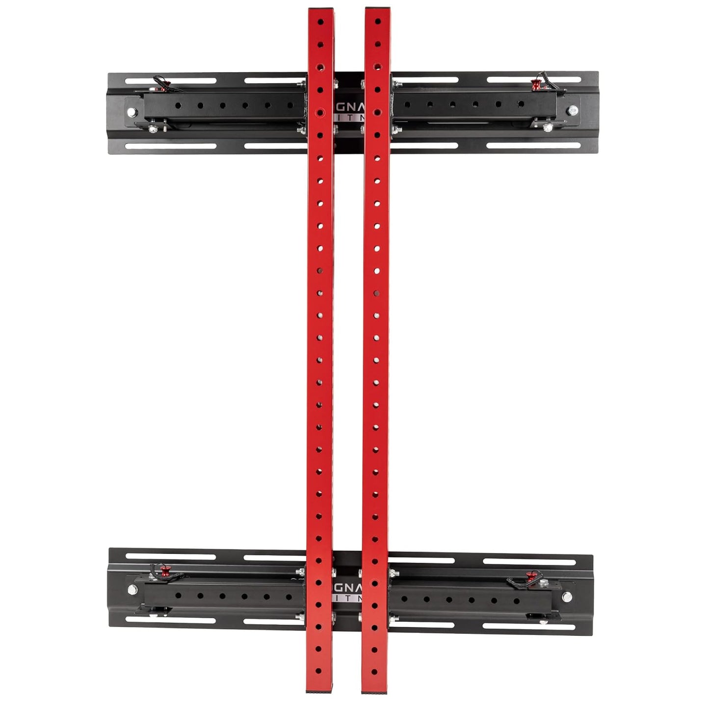 Fitvids 3"x3" Wall-Mount Foldable Power Cage with Pull-Up Bar & J-Hooks - Space-Saving Home Gym Rack