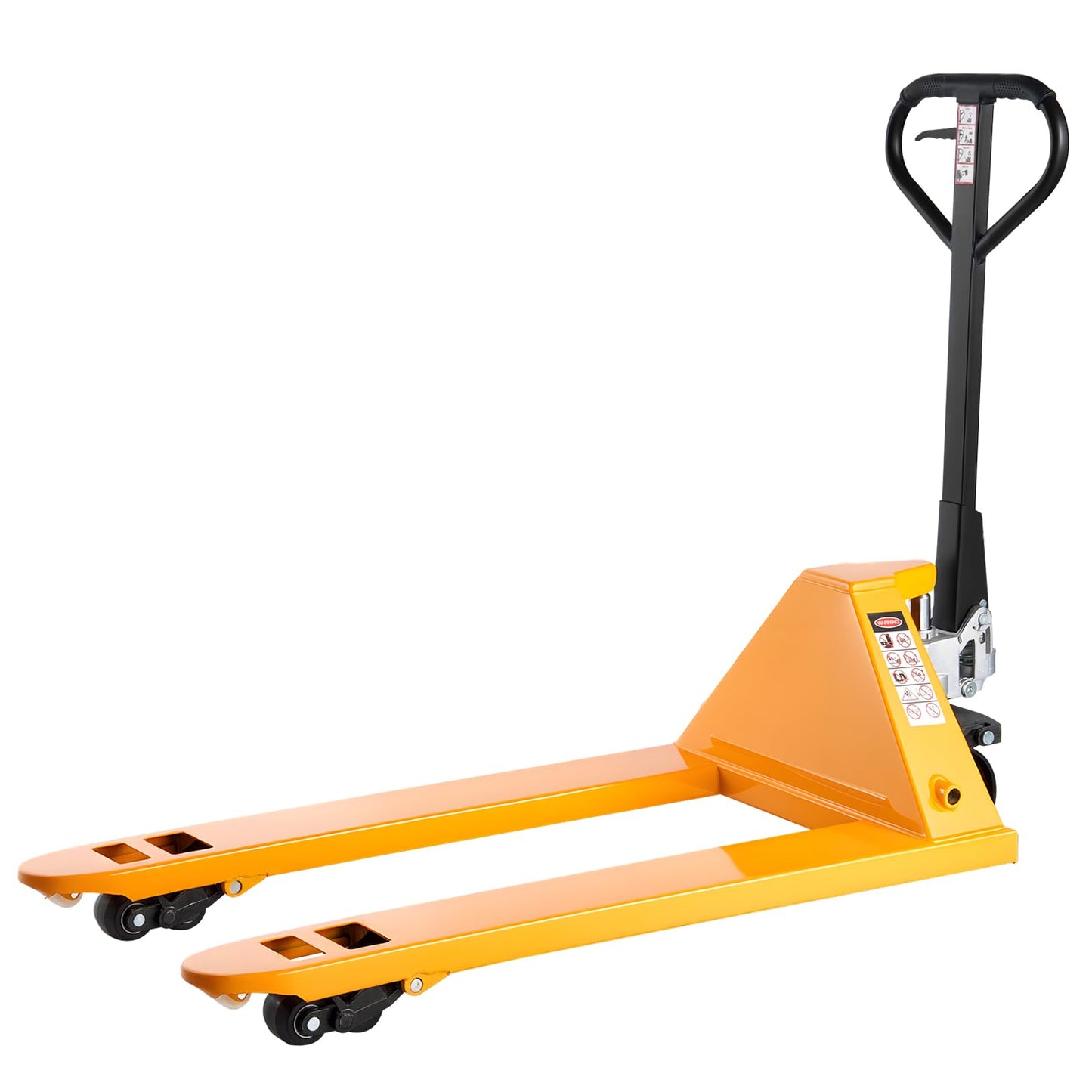 VEVOR Pallet Jack, 5500 lbs Load Capacity, Manual Pallet Truck with 48L x 27W Inch Forks for Material Handling, 3.35-7.1 Inch Fork Lift Height Range, Suitable for Warehouse, Supermarket, Manufacturing