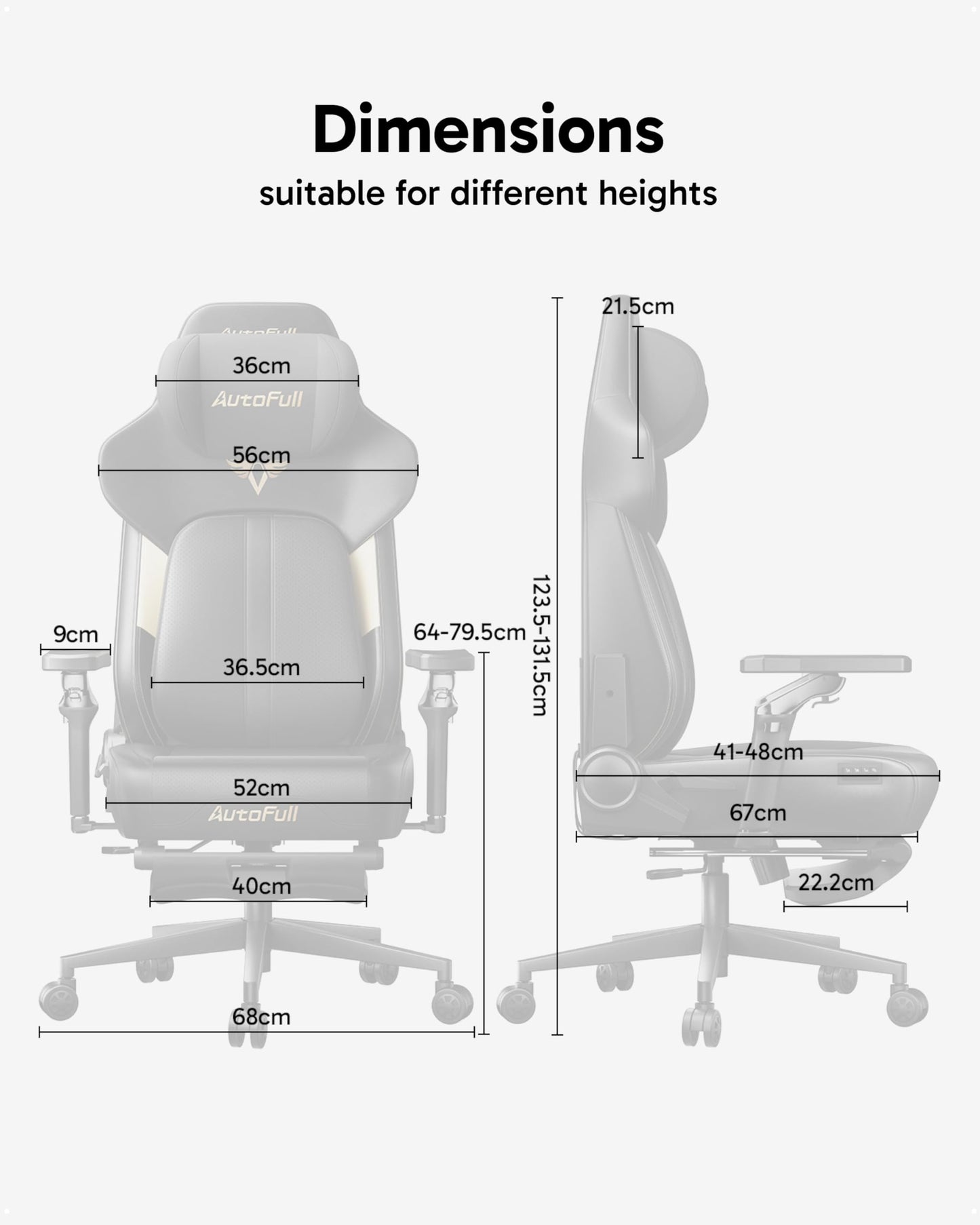 AutoFull M6 Ergonomic Gaming Chair – with 3rd-Gen Dynamic Lumbar Support, Lumbar & Leg Massage, Ventilated & Heated Seat, 360° Mechanical Armrests, Retractable Footrest (Black)