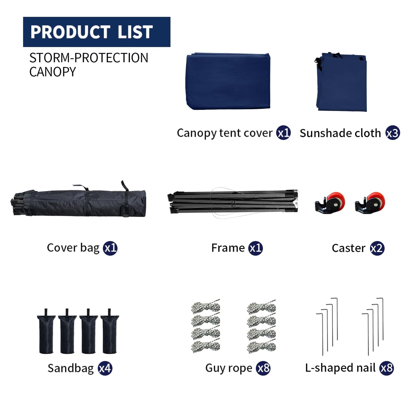 10x10 Pop up Canopy Tent with Sidewalls,Heavy Duty Waterproof Sun Shade Canopy Easy up Canopy with Wheel Bag Commercial Gazebo Tent for Outdoors Parties Vendors Camping Beach (Navy Blue)