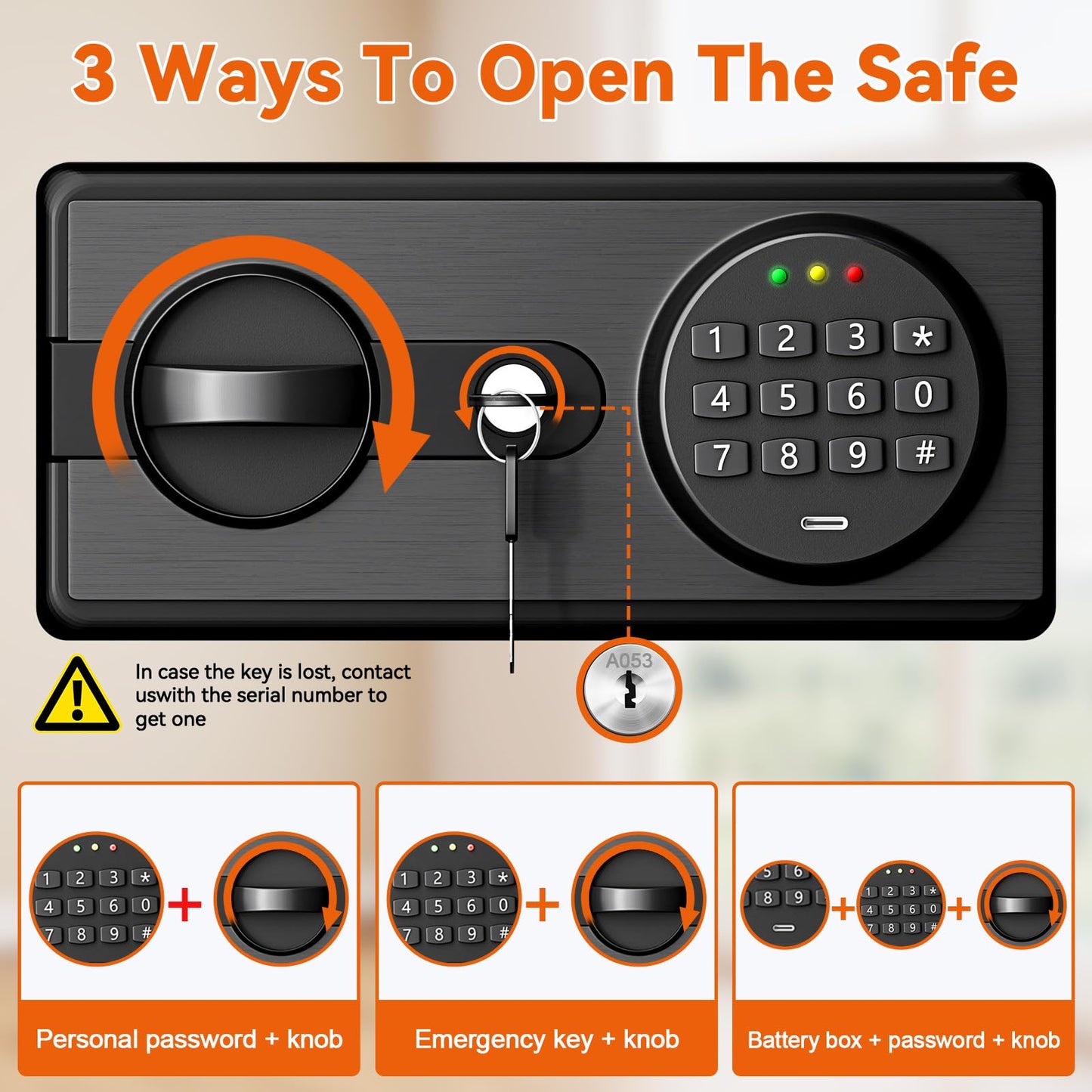 Heavy Duty Fireproof Wall Safes Between the Studs, Extra Large Fire Security Wall Safe with Digital Keypad lock and 3 Removable Shelf, Wall Rifle Safe Fireproof for Home, Gun, Cash, Documents, Jewelry