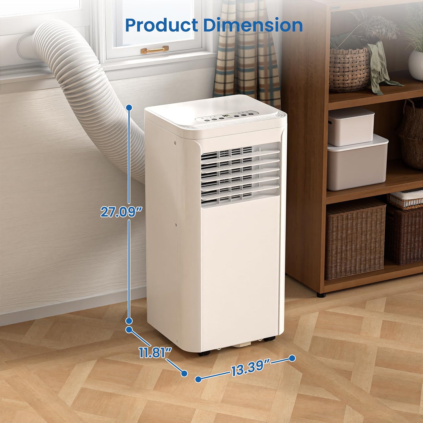 Antarctic Star Portable Air Conditioners, 10000 BTU, Portable AC Unit with Cooling/Fan/Dehumidifier/Sleep Modes, Cools up to 450 Sq.Ft, Remote Control/LED Display, 24H Timer for Bedroom, Living Room