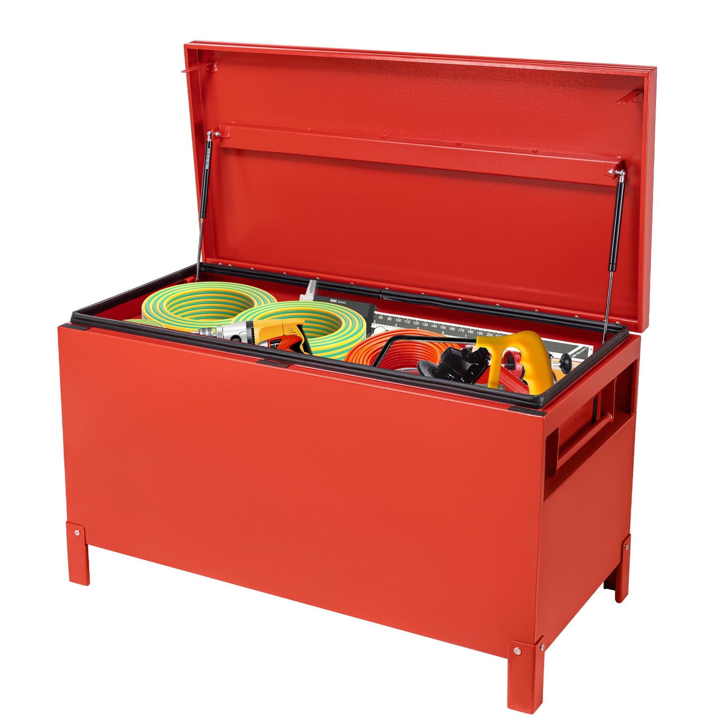 GAOMON Large Tool Box Truck Bed Toolboxes Steel Heavy Duty Waterproof Free Assemble Tool Organizer Chest Cabinet Toolbox with Side Handles for Pick Up Trucks RV Trailer