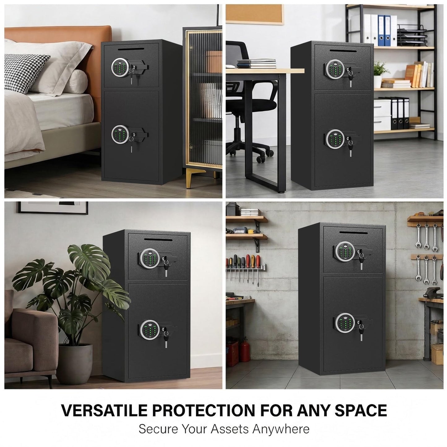 Kavey 6.0 Cu ft Safe, Large Double Door Safe Box with Deposit Slot