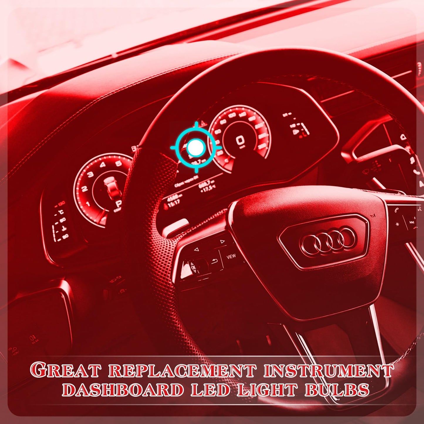 BBTO LED Dashboard Bulbs, 40 Pieces T5 T10 Twist Socket Lights, Red, for Car Interior and Instrument Panel