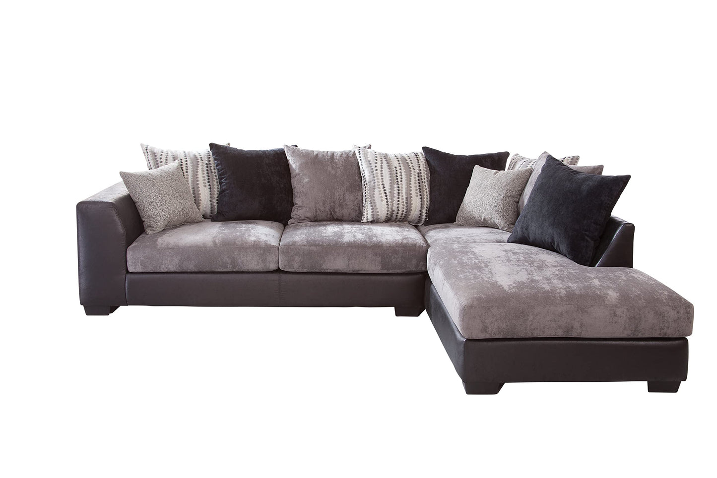 American Furniture Classics Casual Comfort Charcoal & Black L Shaped Sectional