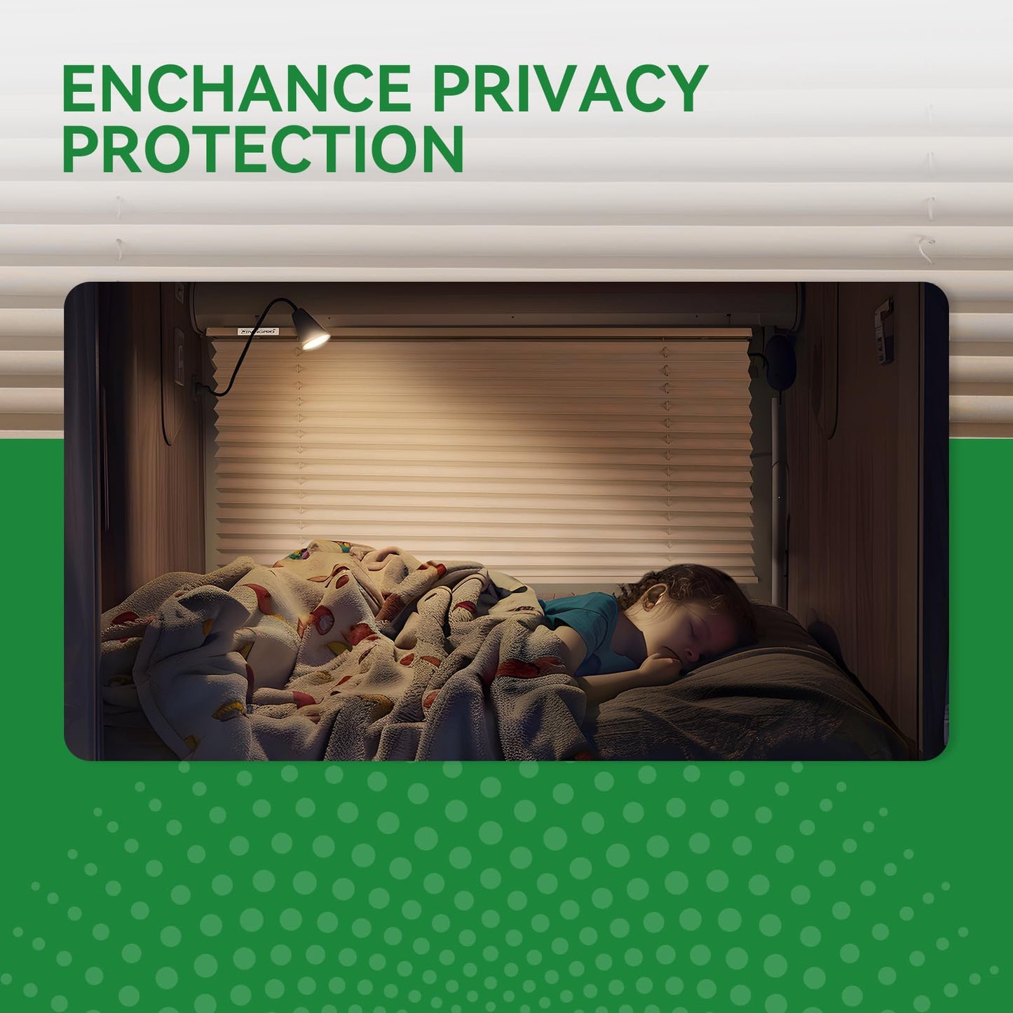 RVINGPRO RV Blinds for Camper Windows, Polyester, 62in W x 32in L, Cappuccino