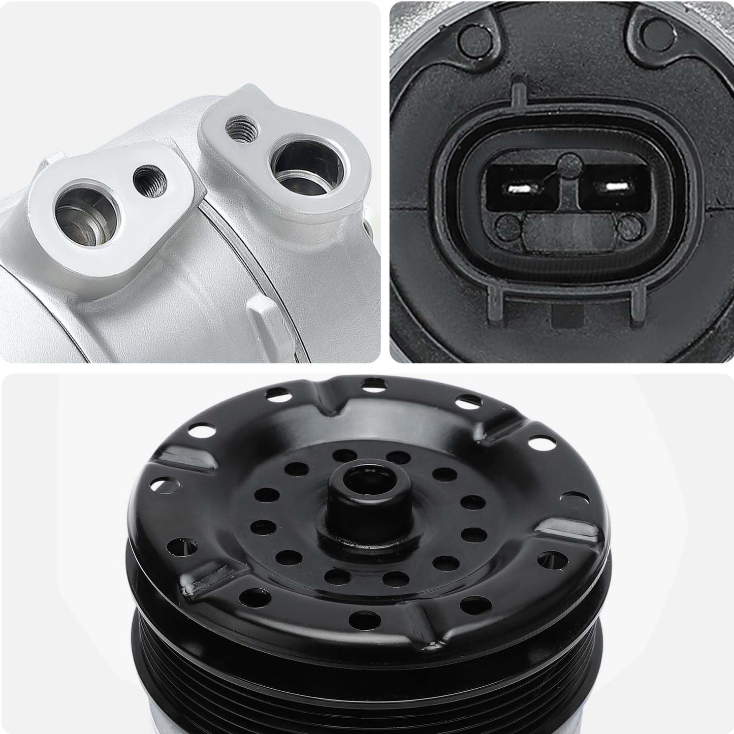 AISIN AFTERMARKET ACCCH-00937 Air Conditioner AC Compressor - Compatible with Dodge Journey 2010-2020, Dodge Avenger 2008-2014, Chrysler 200 2011-2014, Sebring 2007-2010 - 2.4L