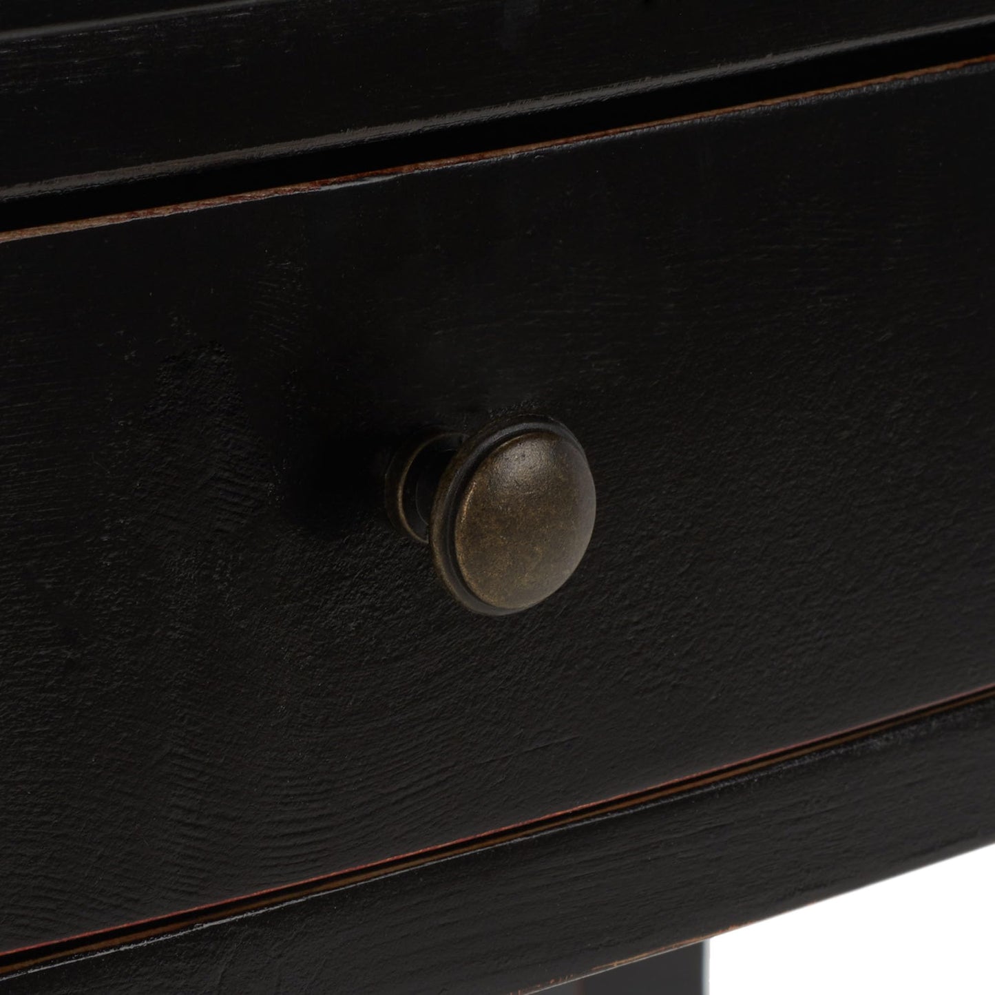SAFAVIEH Furniture - Landon 5-Drawer Writing Desk - Black - Solid Wood - Classic Hutch Design - Ideal for Home Office, Living Room, Den, 36.2"W x 19.1"D x 40.5"H (AMH6516B)