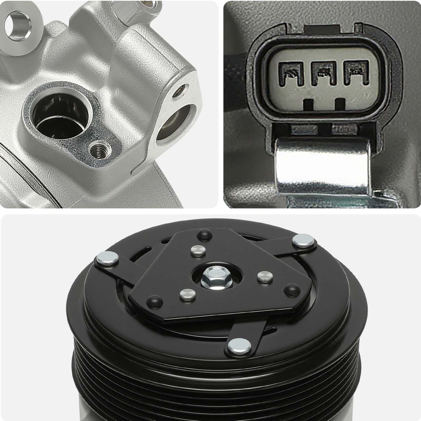 AISIN AFTERMARKET ACCH-00436 Air Conditioner AC Compressor - Compatible with Acura RDX 2019-2024 2.0L, TLX 2021-2022 2.0L - with 7-Pulley Groove, with Clutch