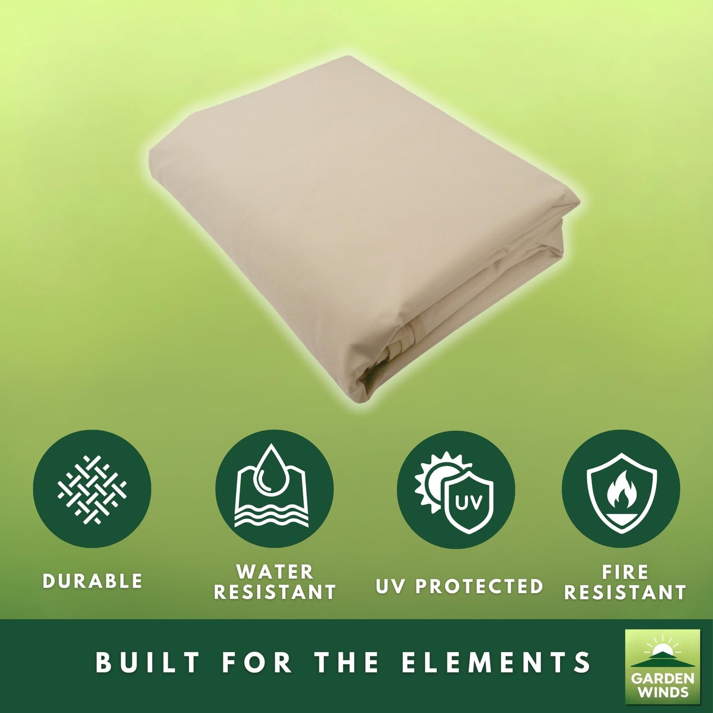 Garden Winds Durable 350 Replacement Canopy Top Compatible with Pomeroy Domed 10’ x 13’ Gazebo Model L-GZ702PST - Beige