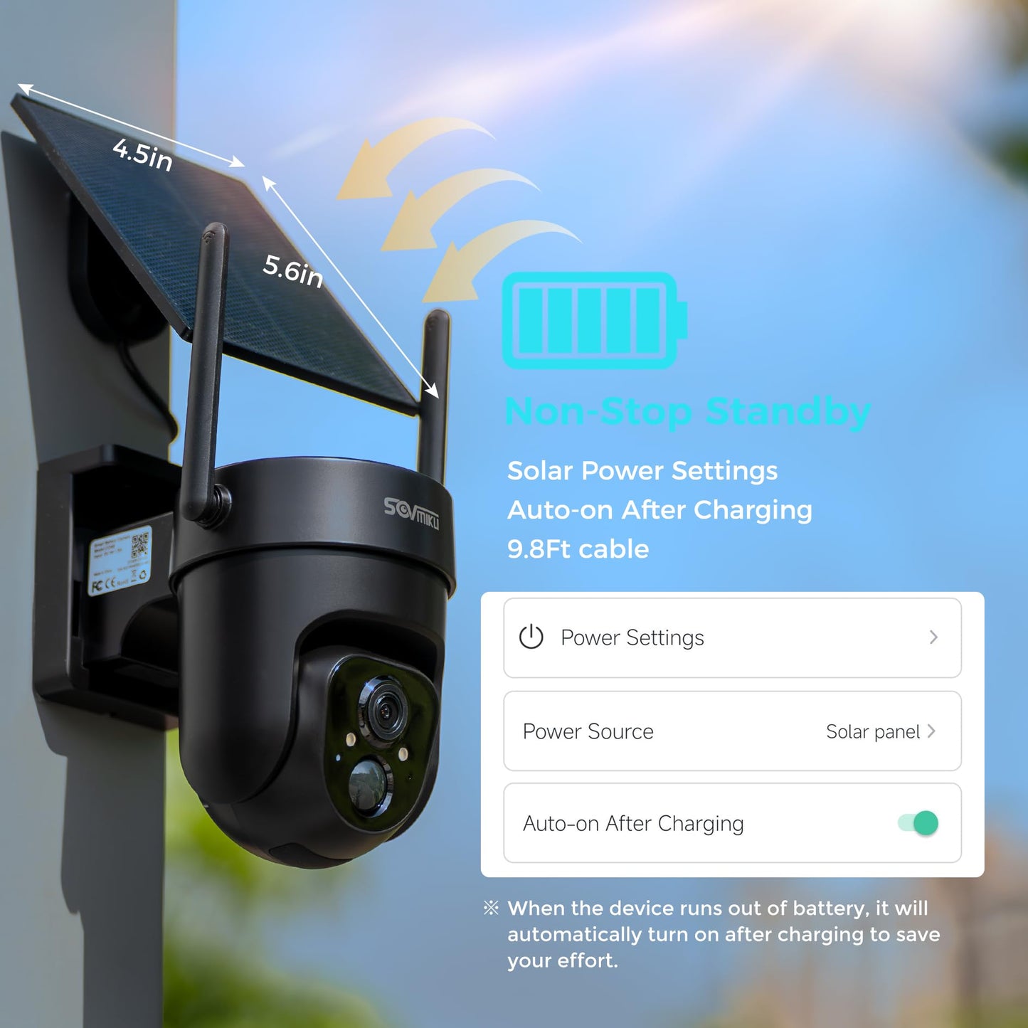 Vicohome 4QB 2K AI Solar Security Camera Wireless Outdoor, Battery Powered Cam, Color Night Vision, Two Way Audio, Motion Detection, Easy to Setup, Audible Flashlight Siren 180 Days Exchange Policy