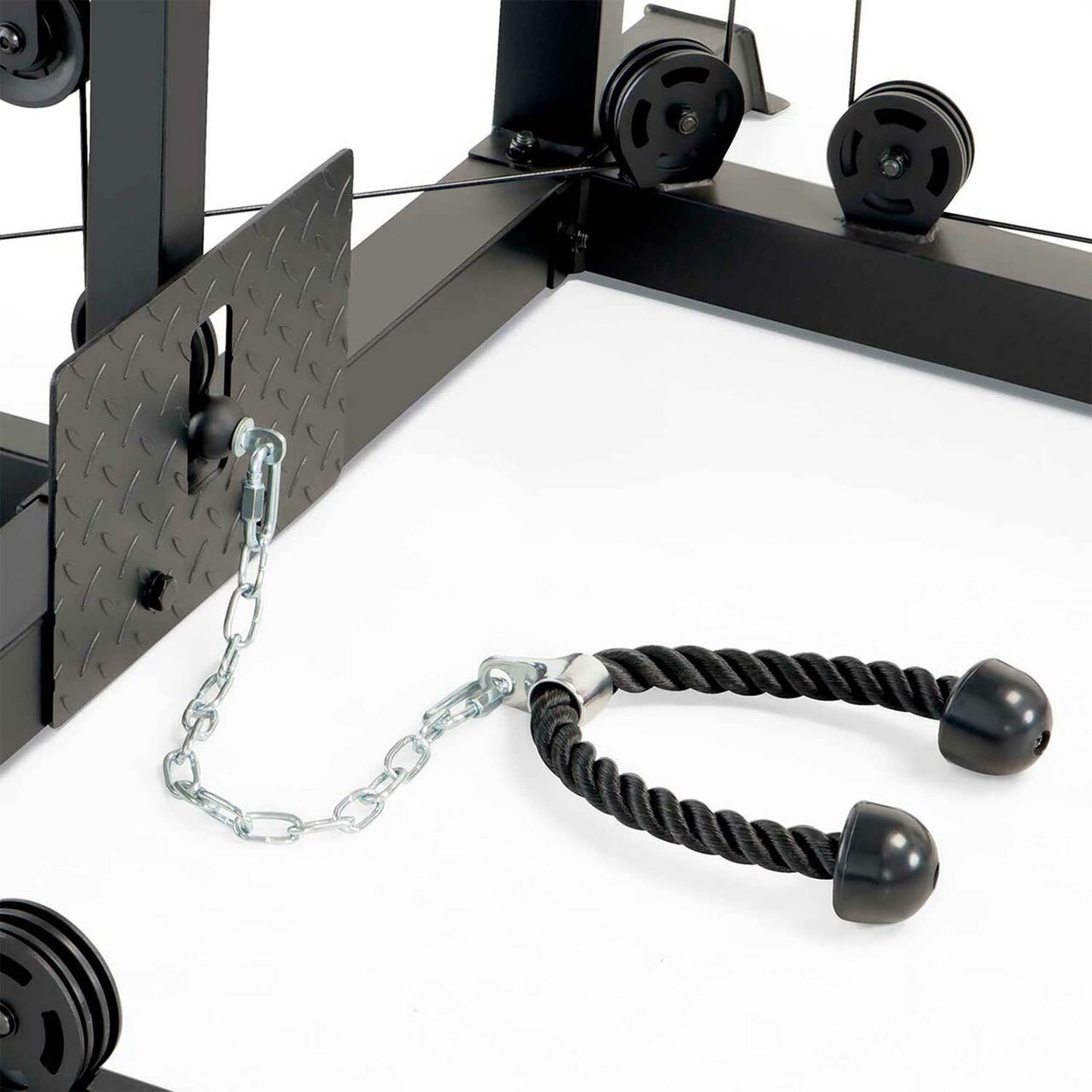 Marcy Smith Machine Power Cage, All-in-One Home Gym Equipment with Heavy-Duty Steel Frame - Full Body Strength Training Station with Adjustable Weight Bench, Pull-Up and Dip Bars, 300 lb Capacity
