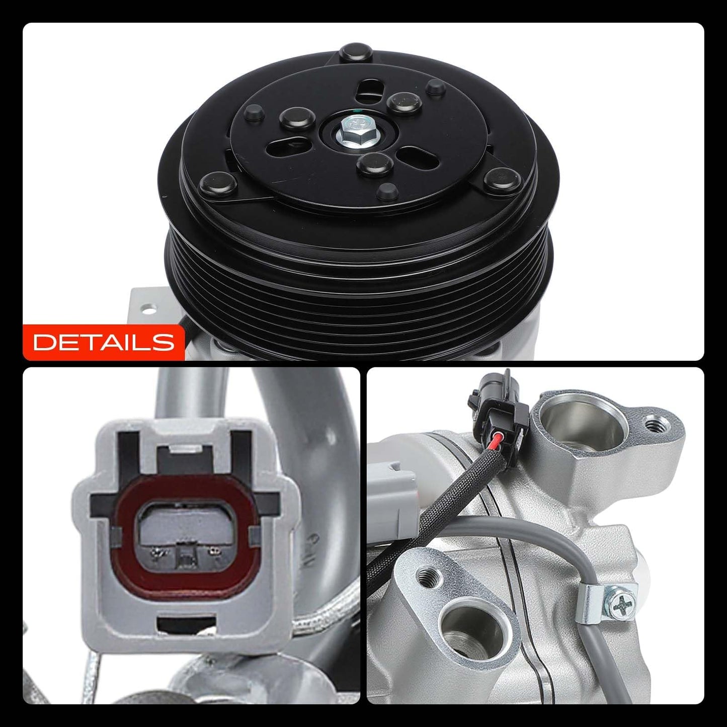 A-Premium Air Conditioner AC Compressor with Clutch Compatible with Infiniti Q50 3.0L 2016-2021, Q50 3.7L 2014-2015, Q60 3.0L 2017-2020