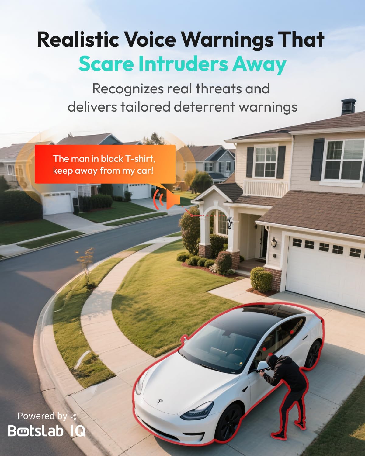 BOTSLAB 4K Security Cameras Wireless Outdoor, No Subscription, 4 Cam-Kit,Solar Camera for Home Security with Full Color Night Vision,32GB Local Storage Base Station,AI Recognition,360° PTZ,2.4GHz WiFi