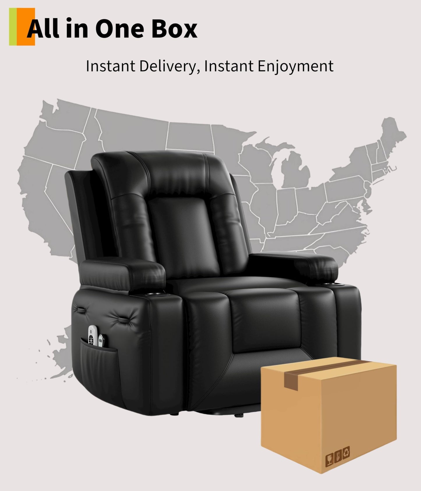 Oversized Swivel Rocker Recliner Chair for Adult,360° Swivel Rock Recliner with Massage&Heating,Extra Wide Manual Recliners, Upholstery Overstuffed Soft Rocking Sofa Chair